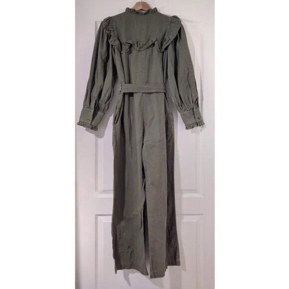 NWT Sea NY | Stan Tie Waist Jumpsuit In Cactus Green - Picture 3 of 16